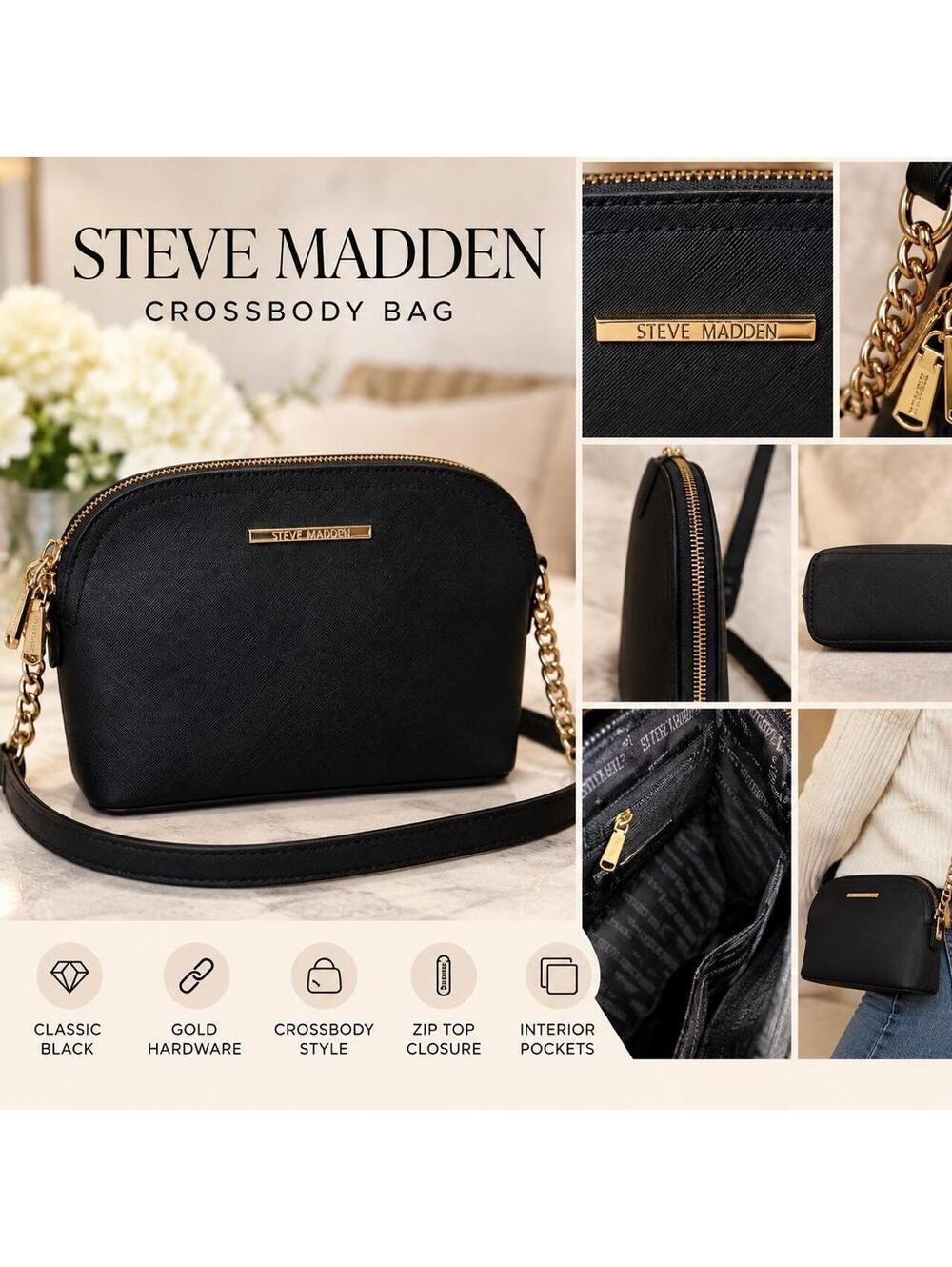 Steve Madden Black Crossbody Bag 🖤